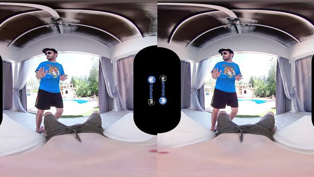 Lily Lane huge tits inked cougar VR poolside tease