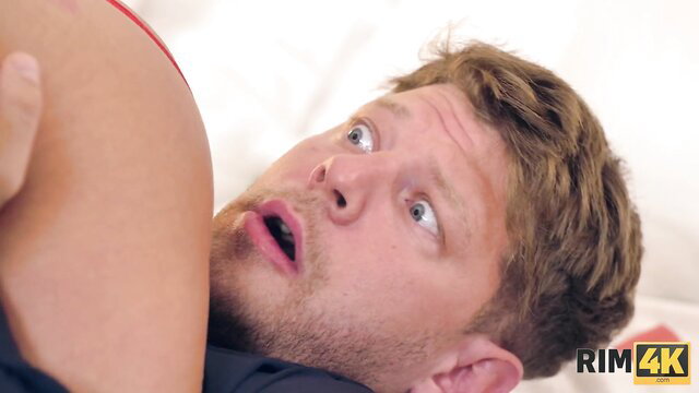 Silvia Dellai rides cock cowgirl with big ass, intense face closeup