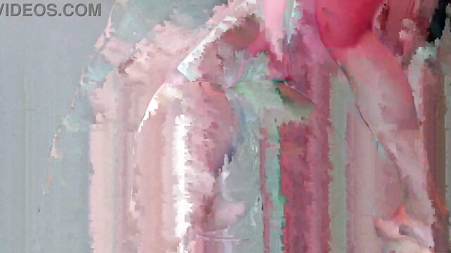 Teasing stepsister flaunts pink pussy near parents room