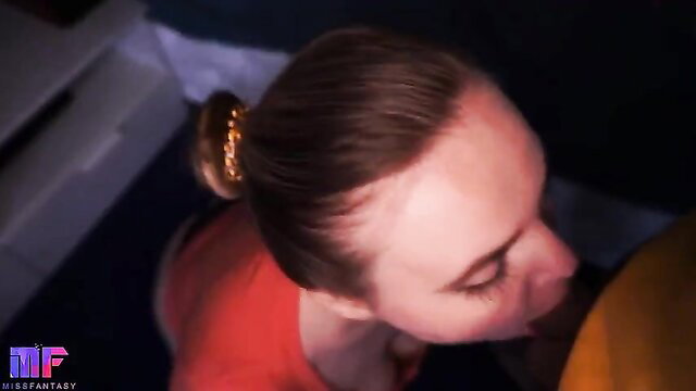 Miss Fantasy Tara Lynne Barr closeup blowjob in red top cumshot compilation