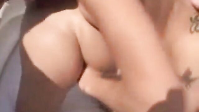 Tattooed boat slut with big tits and ass fucked by brutal man