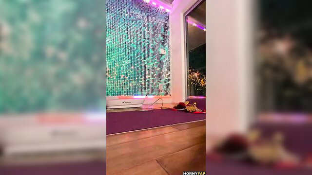 Violet Summers nude by glowing wall in leaked OnlyFans video