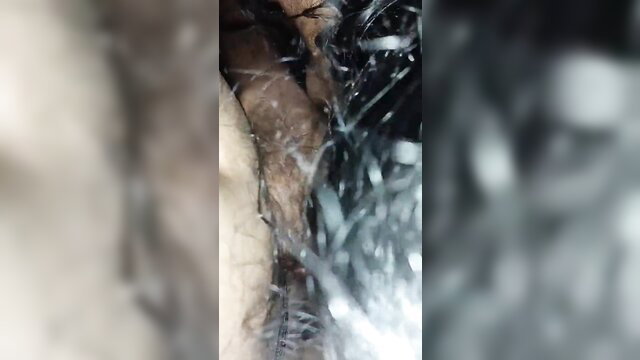 Blurry closeup of Desi Indian college girl hairy pussy in amateur sex video