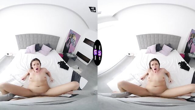 Sakura Hell nude spread legs VR porn, silky brown hair beauty