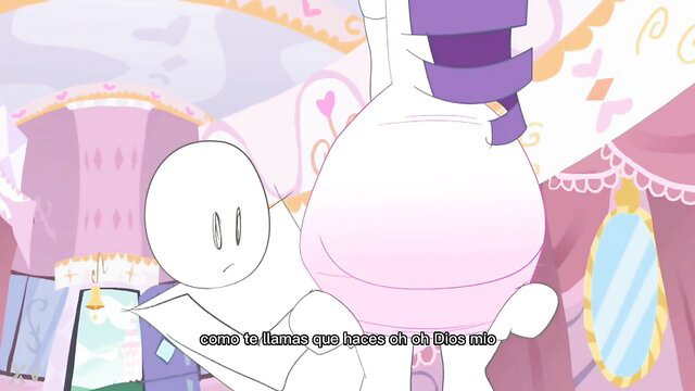 MLP porn parody: white guy asks Rarity what llamas you do on my dick