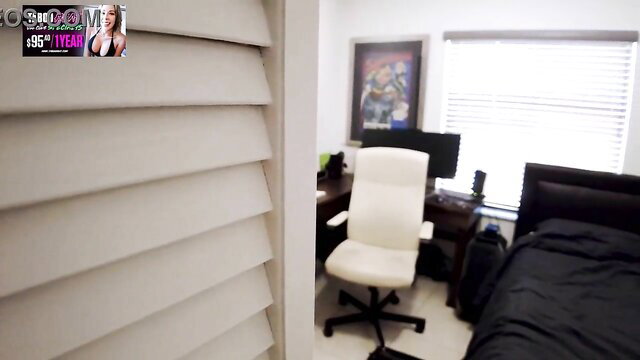 Nikki Brooks in sexy lingerie in bedroom, Almost Caught Step Aunt