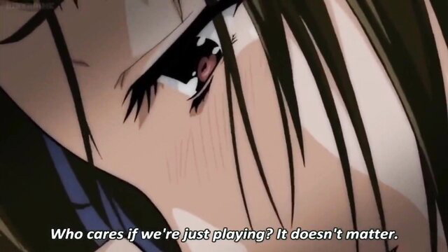 Anime hentai girl closeup intense red eye stare uncensored