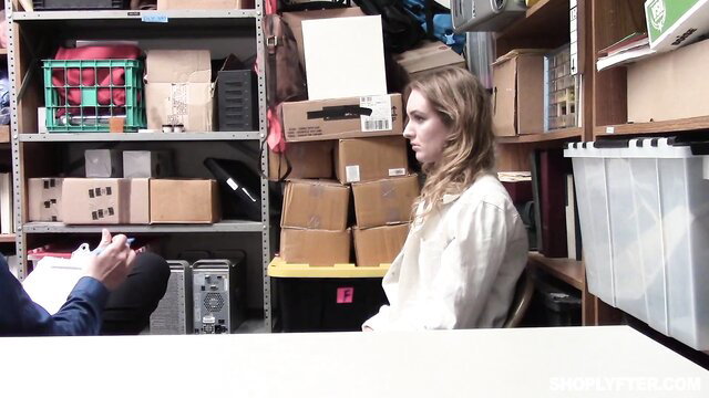 Daisy Stone caught shoplifting in interrogation room
