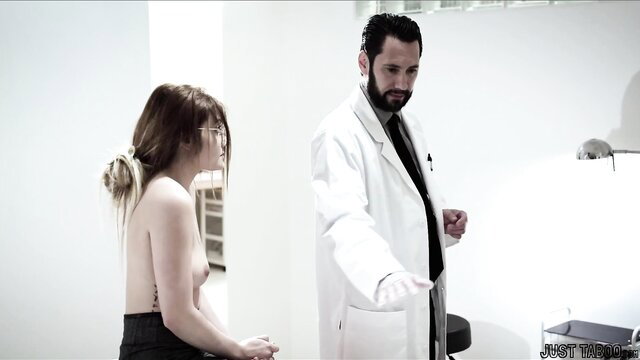 Adria Rae topless at doctor exam, fingers inside pussy