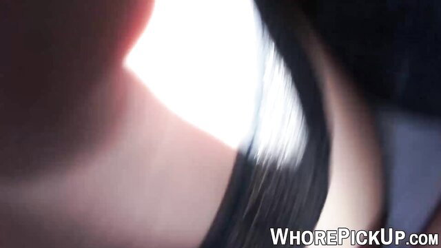 Barbara Angel neck closeup in pickup POV video