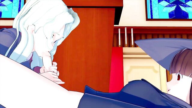 Shemale Hentai: Little Witch Academia Atsuko Kagari fucks Diana Cavendish