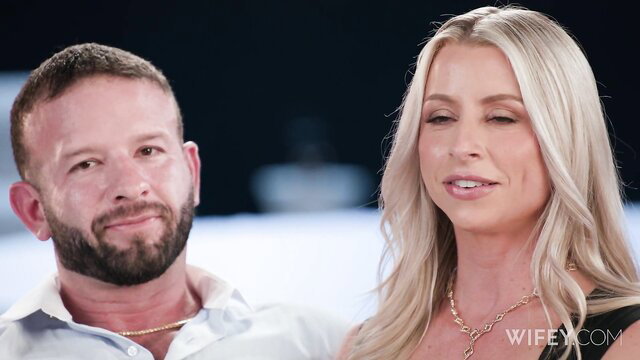 Blonde Tiffani Time with husband watching BBC fuck