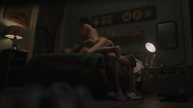 Zoe Kravitz topless nude sex scene on couch in Caught Stealing