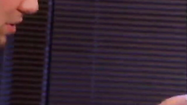 Short-haired blondie bent over fucked hard from behind