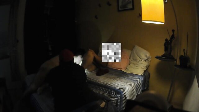 HD amateur cuckold couple sex on bed POV