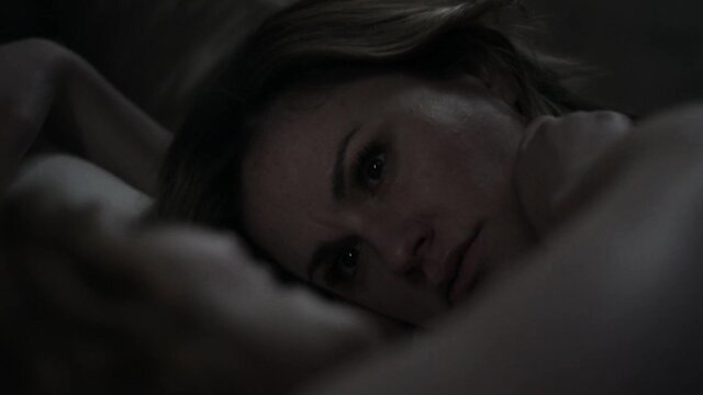 Anna Paquin nude in bed, topless closeup from Electric Dream s01e05