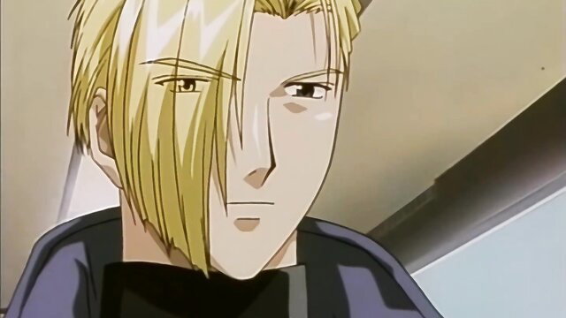 Handsome anime guy with blonde hair and sharp eyes in Luv Wave Ep.1 thumbnail