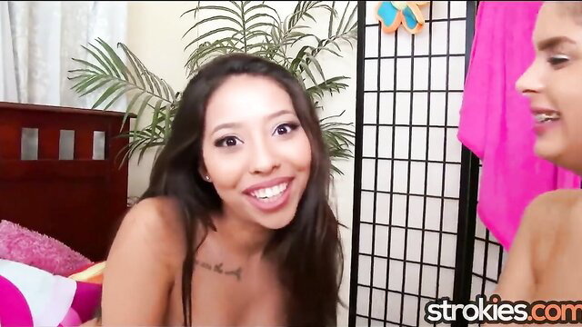 Jasmine Summers and Katya Rodriguez nude handjob smiles