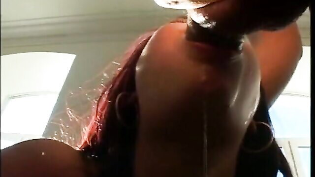 Jean Val Jean facefucks redhead in hot orgy gangbang