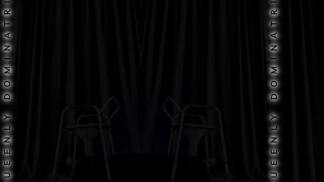 Queenly Dominatrix commands you to swallow in dark BDSM scene