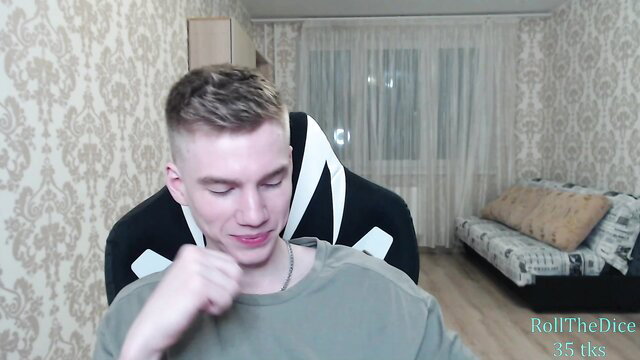 Charming guy sph cc edging gay deepthroat thumbnail, hot guy kissed from behind