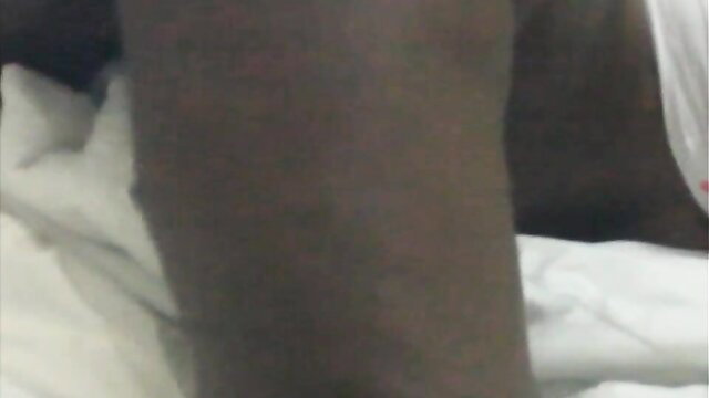 Ebony BBW thick ass closeup on bed from Free Black big beautiful woman video