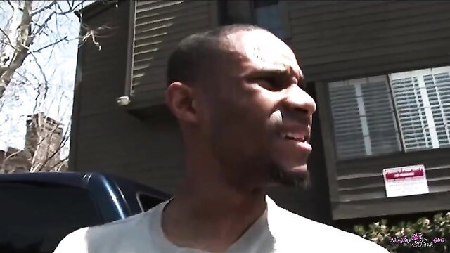 Alexis Golden with BBC guy outdoors in hot adult scene