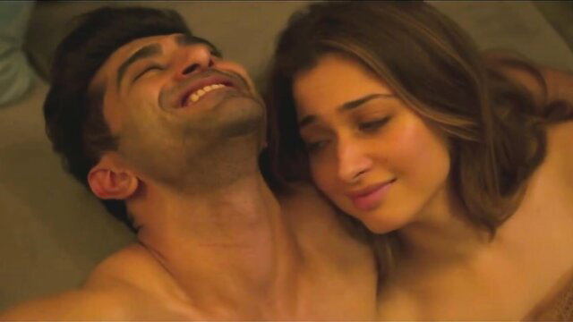 Tamannaah Bhatia nude hook-up with hot hunk smiling in bed