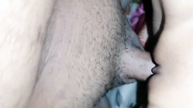 Amateur closeup of hairy Asian man penetrating woman's pussy