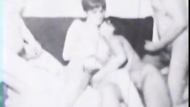 1960s Climax Original orgy: nude women surrounded by men in hot group sex