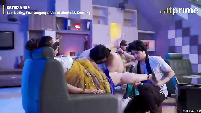 Group sex with big boobs Indian aunty hardcore action