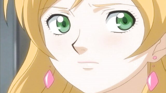 Anime girl with blonde hair and green eyes