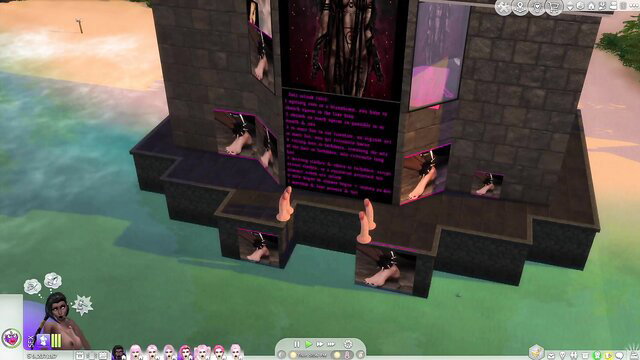 Tranny futa sadism masochism in Sims 4 with floating hands and screens