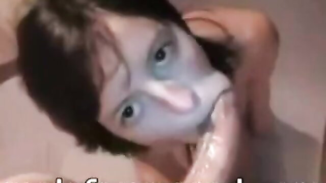 Amateur Asian ex-girlfriend deepthroat blowjob with messy facial cumshot