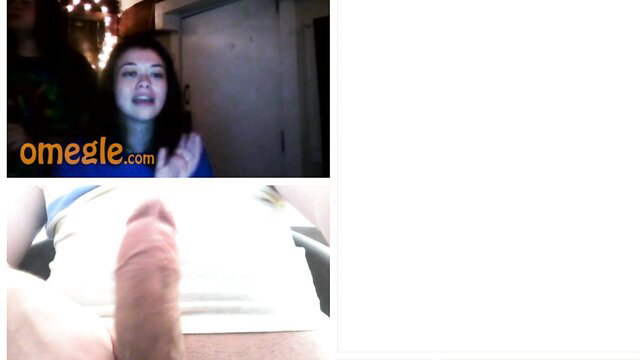 Omegle teens shocked by huge cum explosion on cam