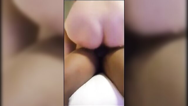 Blurry closeup of wife's pale ass and pussy as BBC penetrates in hotel