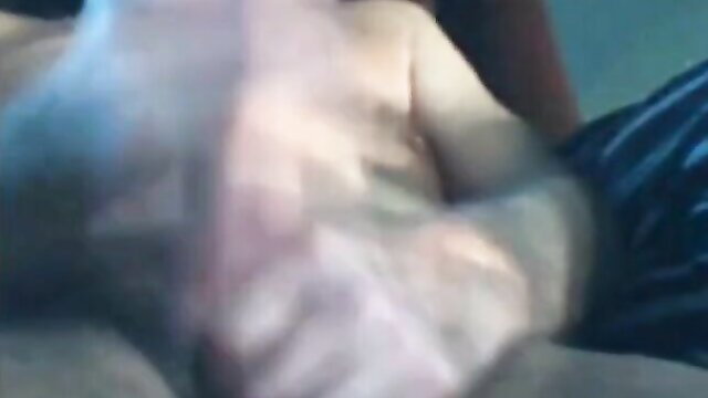 Blurry grandpa nude closeup of crotch and hand stroking cock