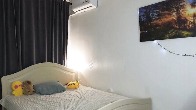 pipollipol's cute bedroom with Pikachu plushies on bed, teen vibe