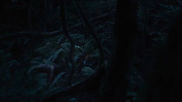 Stephanie Amarell full frontal nude tits in dark forest scene Abendland 2024