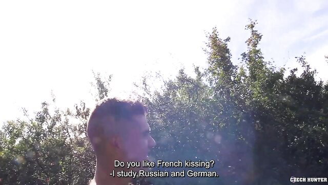 Czech Hunter 813: Do you like French kissing? I study Russian and German