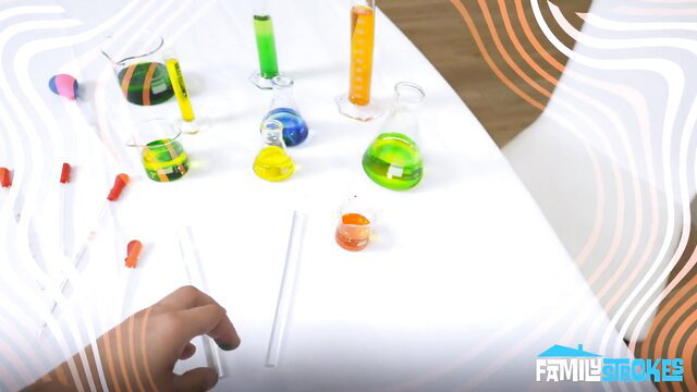 Alexis Monroe in colorful lab experiment tease