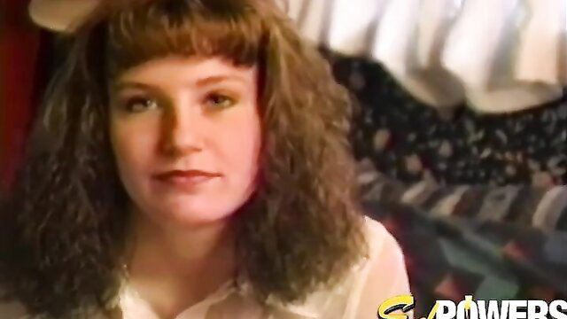 Ed Powers closeup of 18yo Tanaz curly brunette smiling