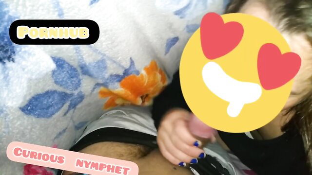 Curious nympho teen wakes uncle with sloppy morning blowjob
