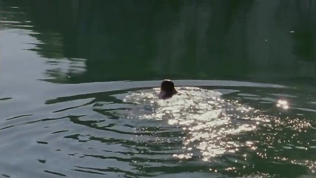 Salome Richard nude swimming scene from Septembre 2013 bare tits