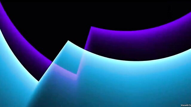 Vibrant purple blue abstract curves glowing in erotic neon design
