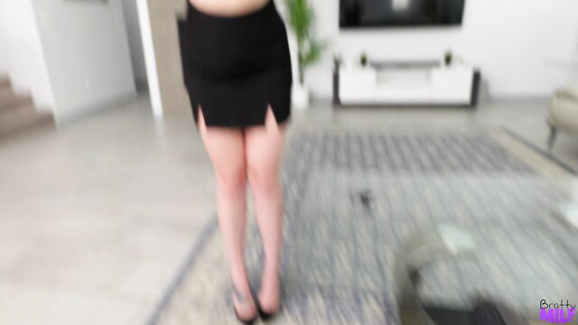 Paris Lincoln in tight mini skirt, thick thighs and ass tease