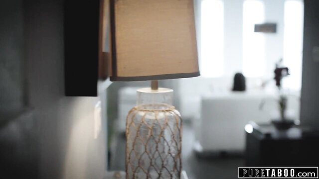 Pure Taboo stepdad sadistic mind trade scene with lamp glow