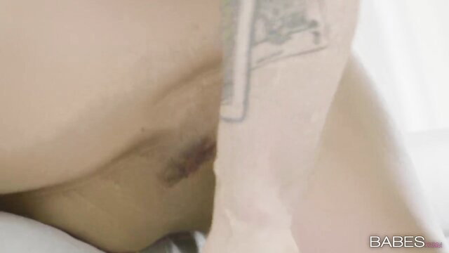 Tattooed teen babe exposing pussy in house arrest sex scene