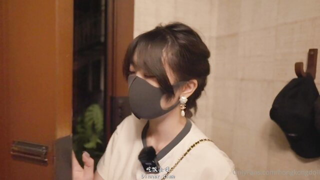 HongKongDoll in Summer Memories Part 2, elegant Asian beauty in mask and chic blouse