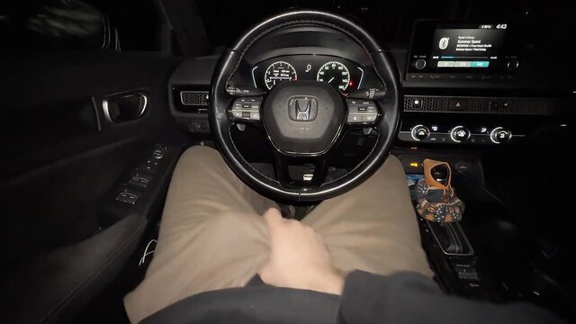 Ryder Rogue grips cock in Honda van dashboard POV, gentle dom tease